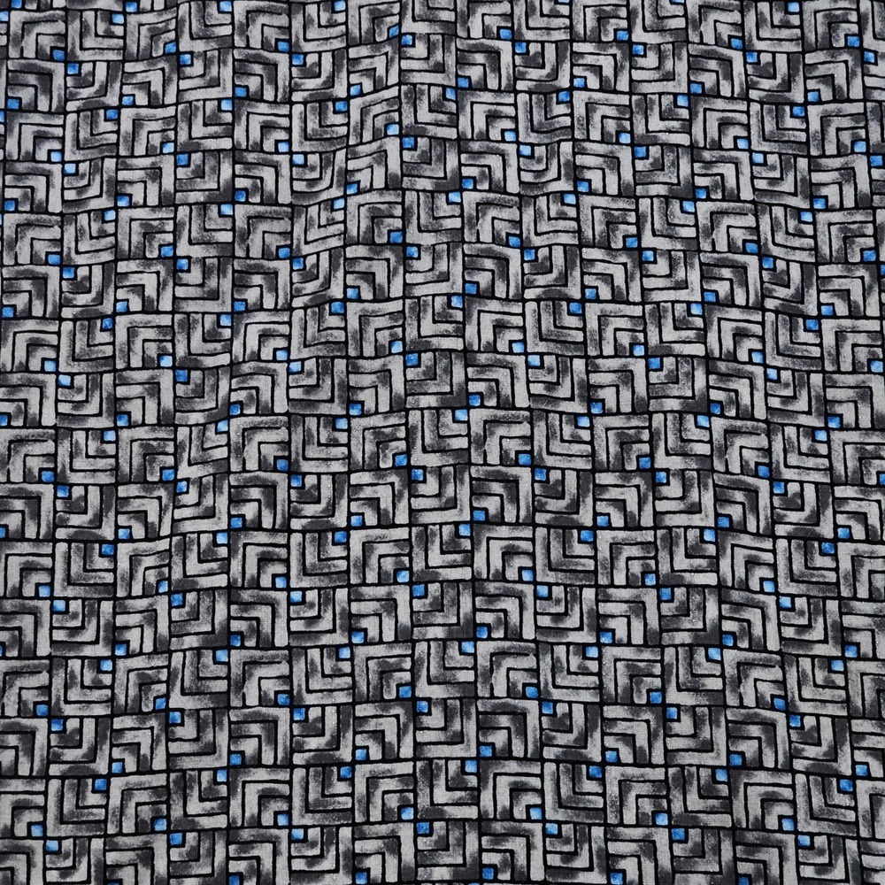 Tommy Bahama Shirt Mens XXL Grey Blue Geometric Silk Hawaiian Resortwear Beach - Picture 10 of 11
